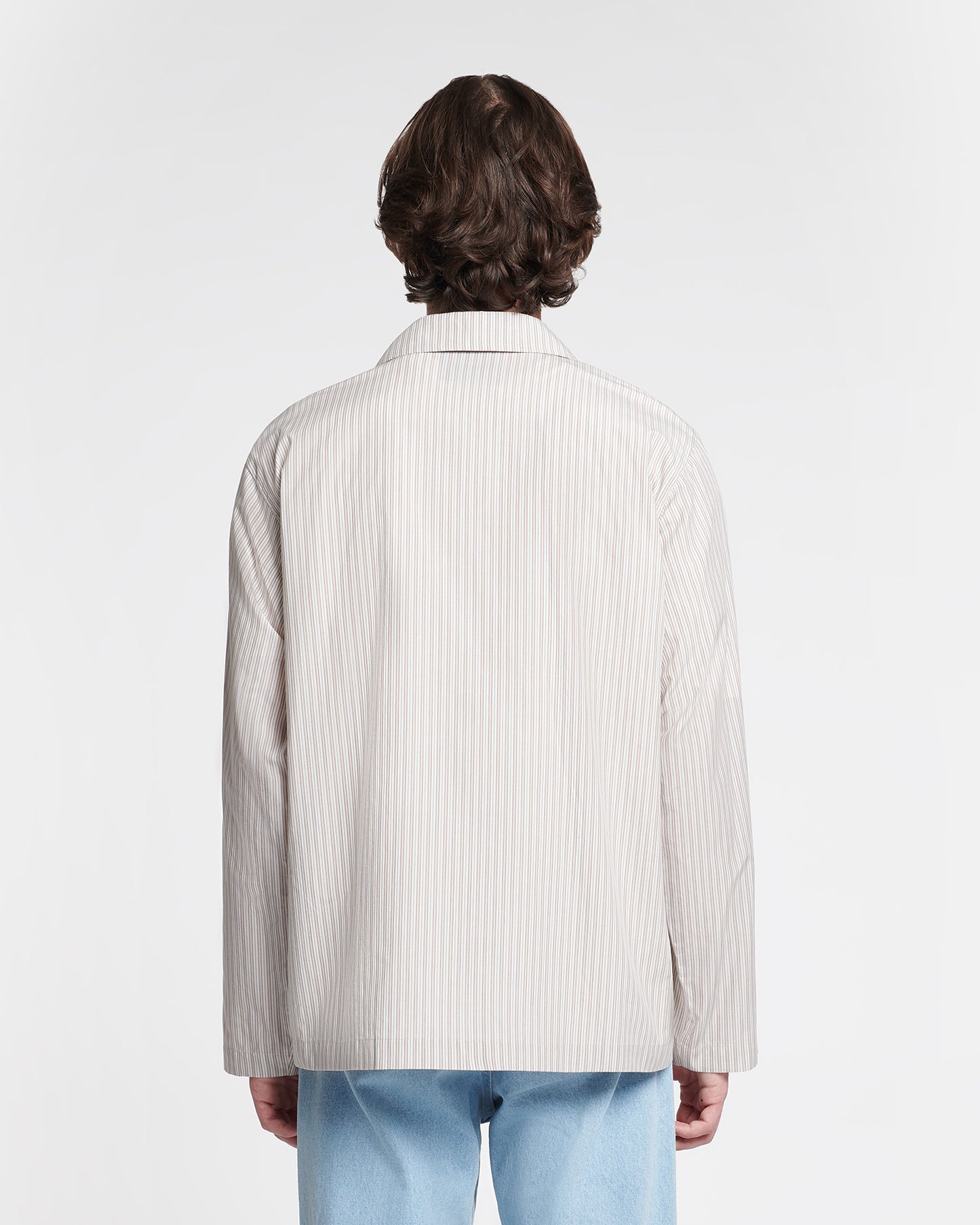 Jelmer - Striped Shirt - Caramel/ Ecru