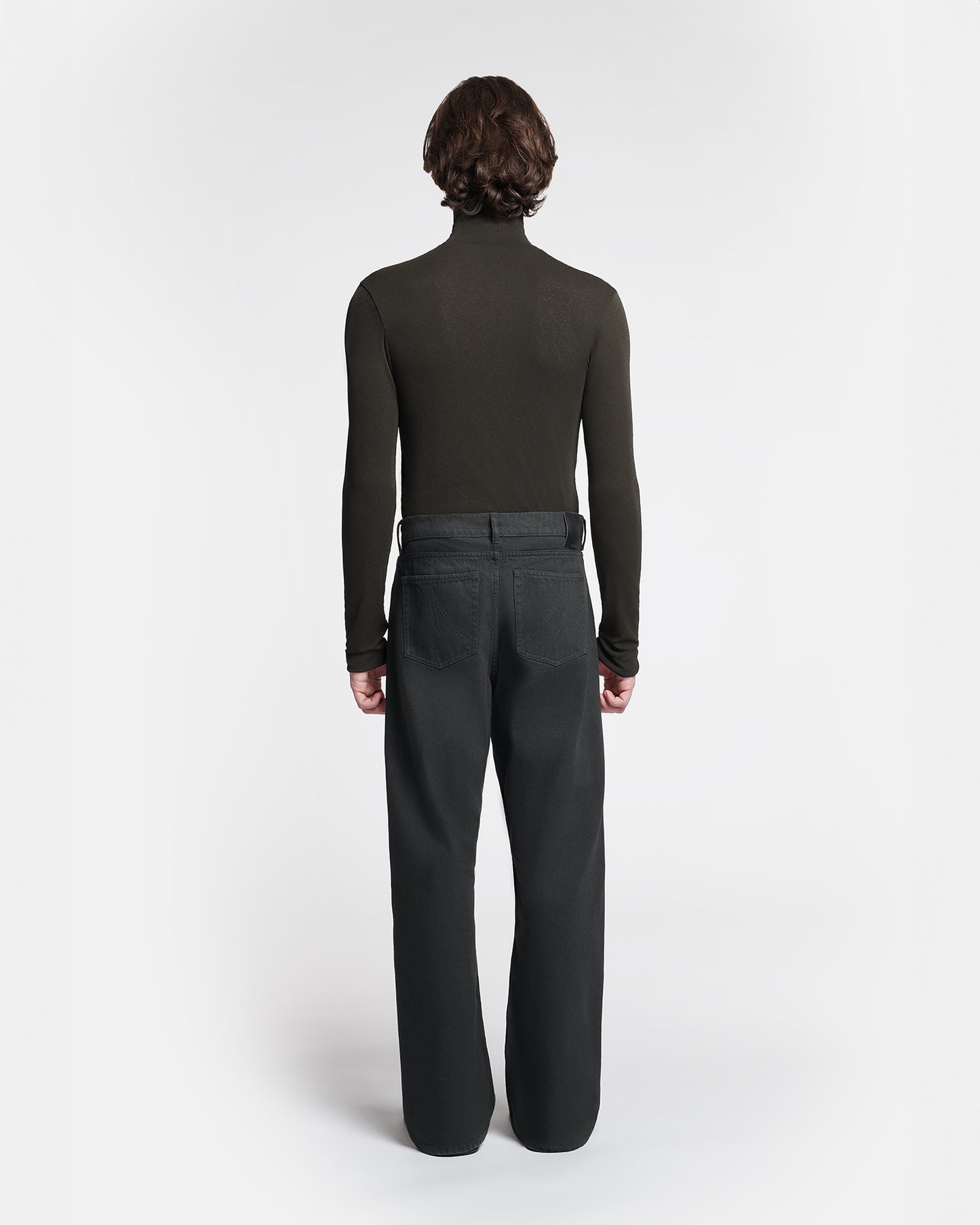 Magnus - Mesh-Jersey Turtleneck Top - Anthracite