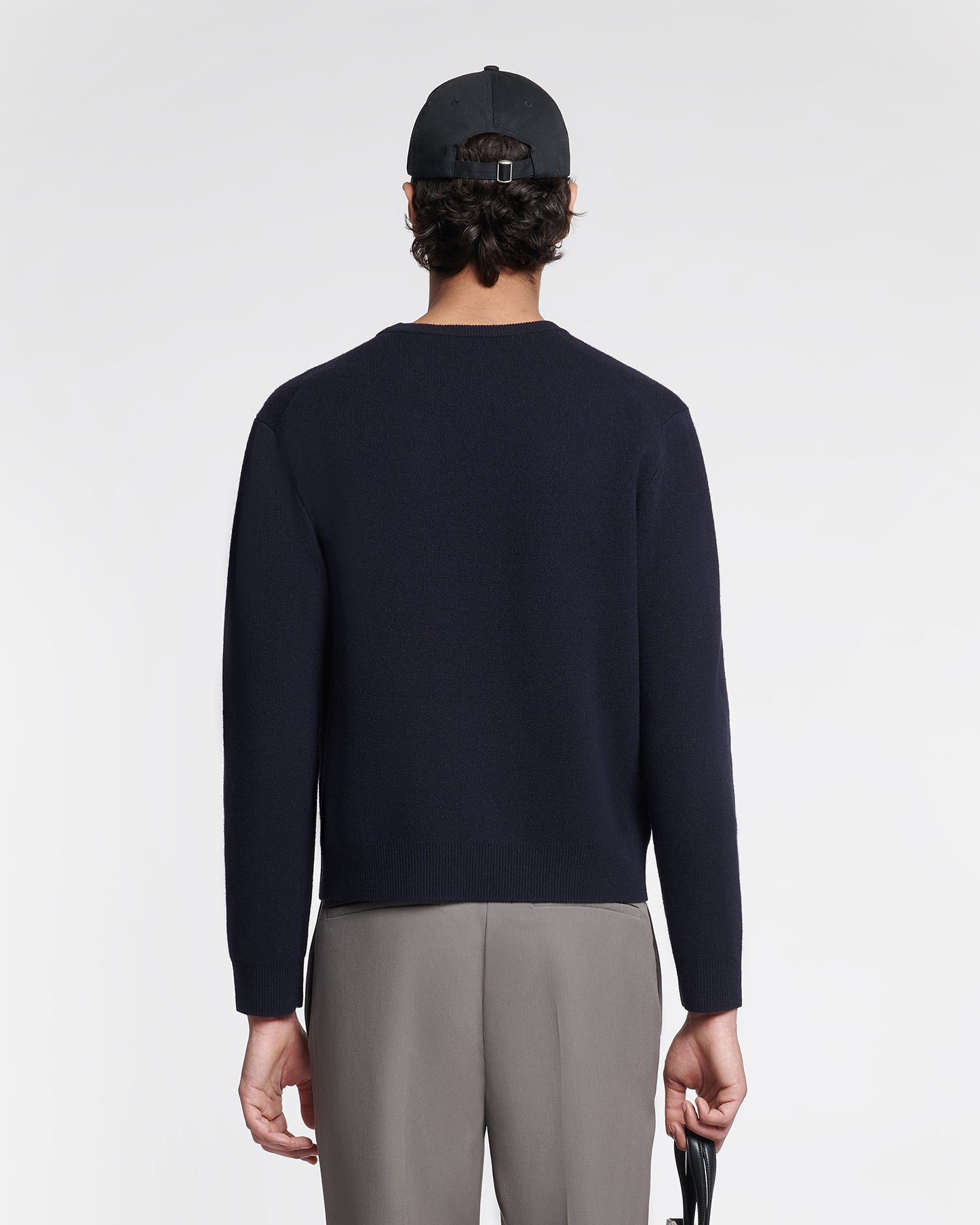 Stono - Embroidered Merino Wool Sweater - Navy