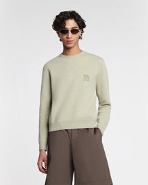 Stono - Embroidered Merino Wool Sweater - Stone