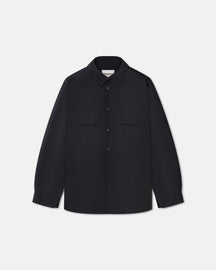 Jari - Tech Poplin Shirt - Off Black