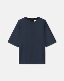 Isaac - Slip Satin T-Shirt - Navy