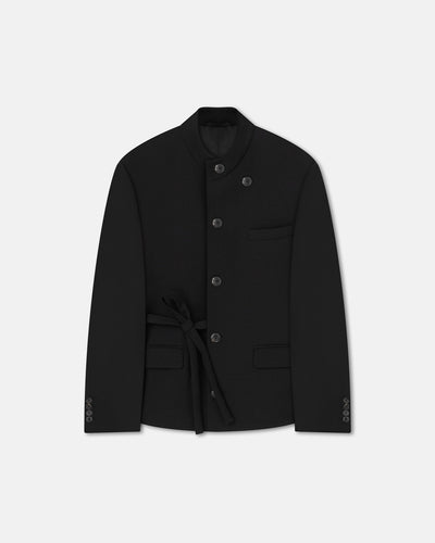 Olle - Collarless Blazer - Black