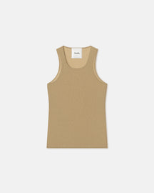 Levon - Mesh-Jersey Tank Top - Pale Olive