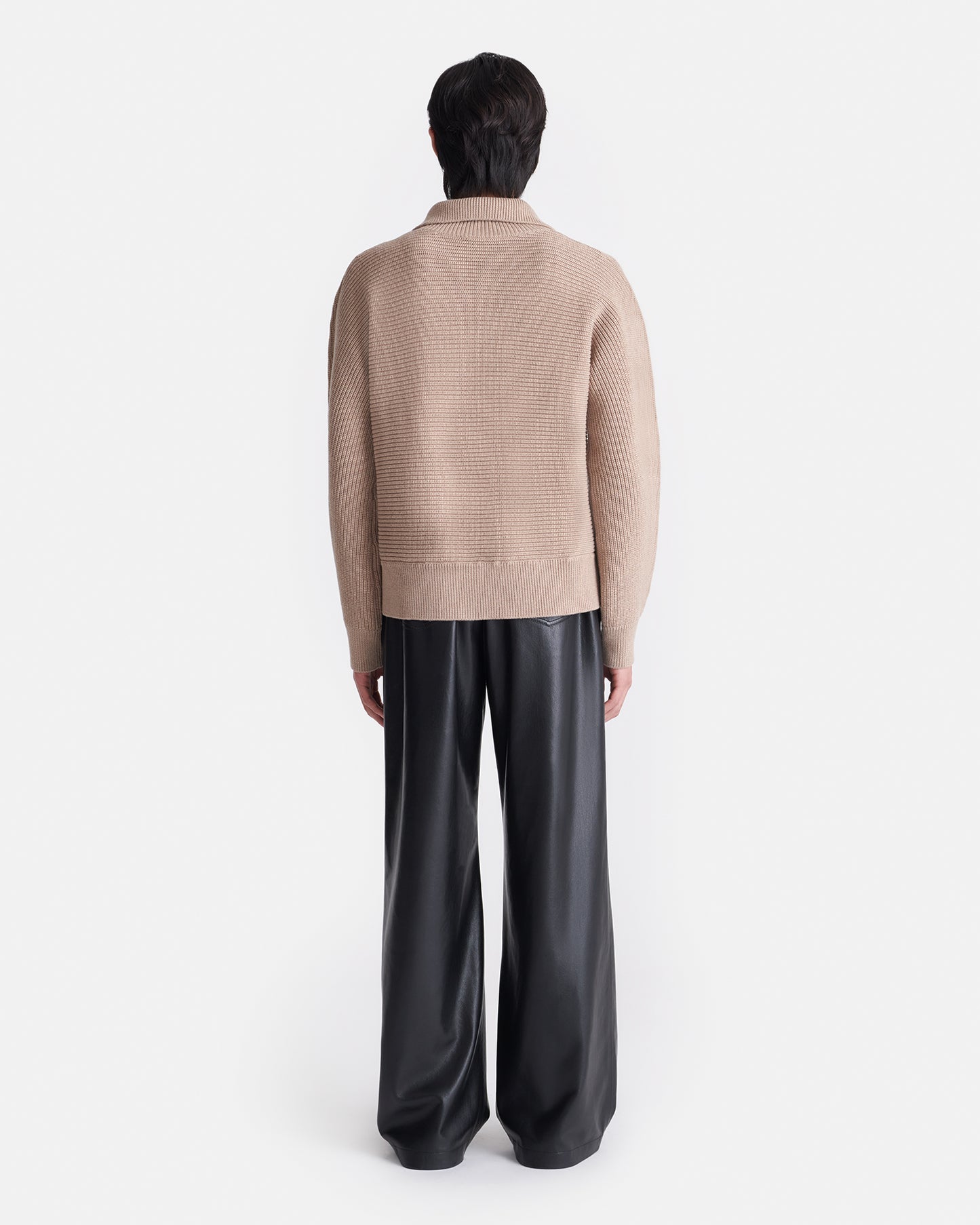 Kolos - Cotton and Merino Wool Polo-Neck Sweater - Oatmeal