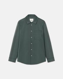 Onni - Okobor™ Alt-Leather Shirt - Pine Green