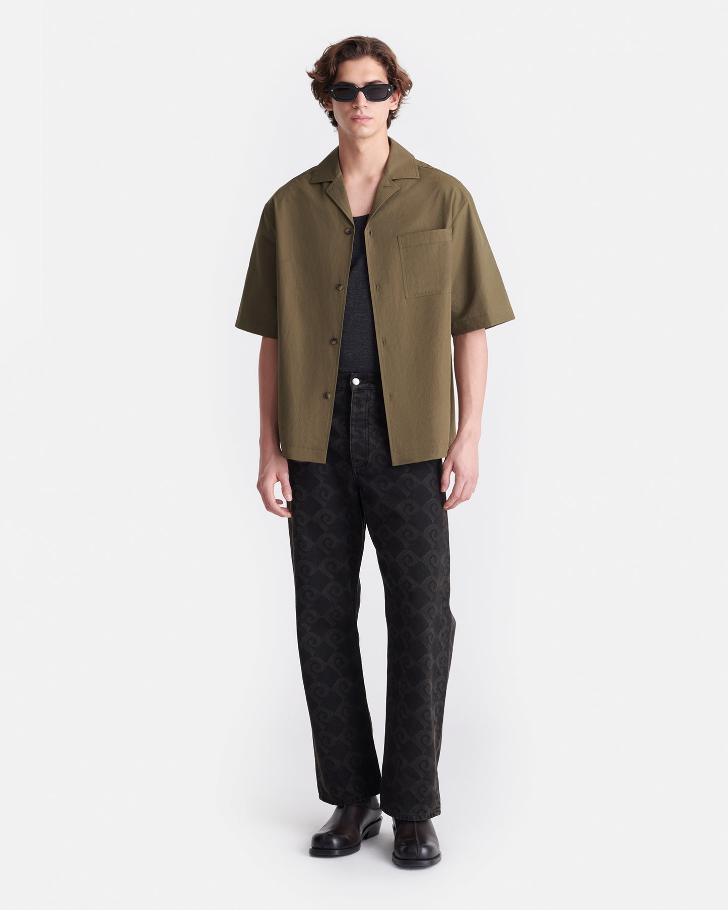 Caspian - Heavy Poplin Shirt - Uniform Green