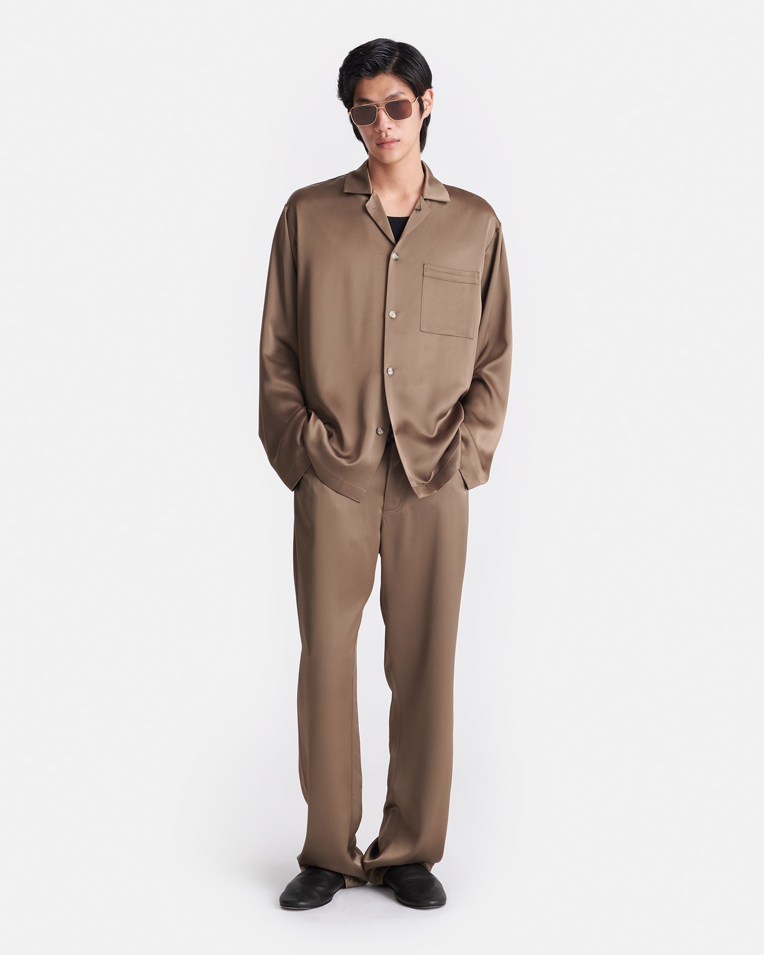 Lotte - Checked Seersucker Shirt - Sunset Orange
