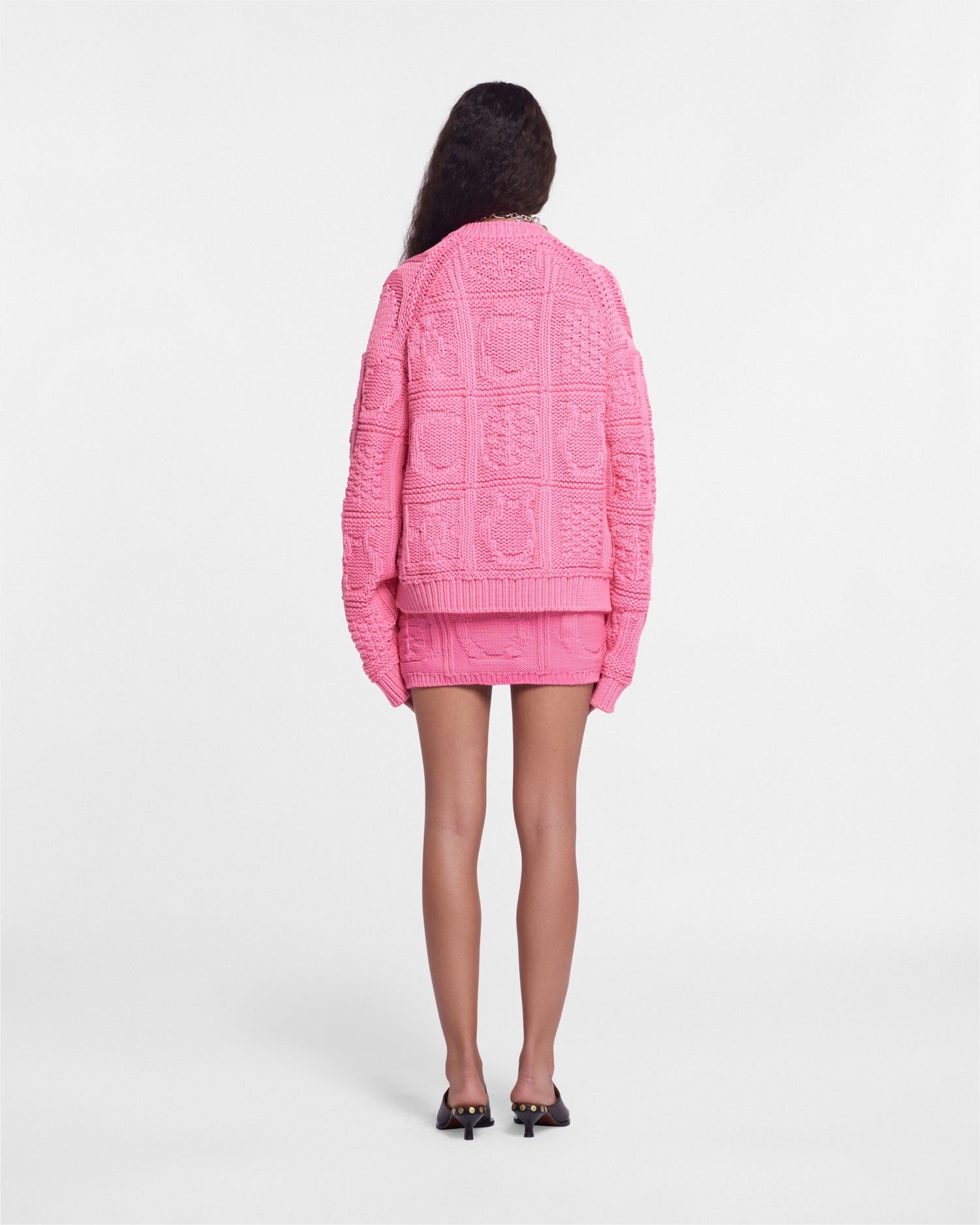 Revan - Cable-Knit Cotton-Blend Cardigan - Pink