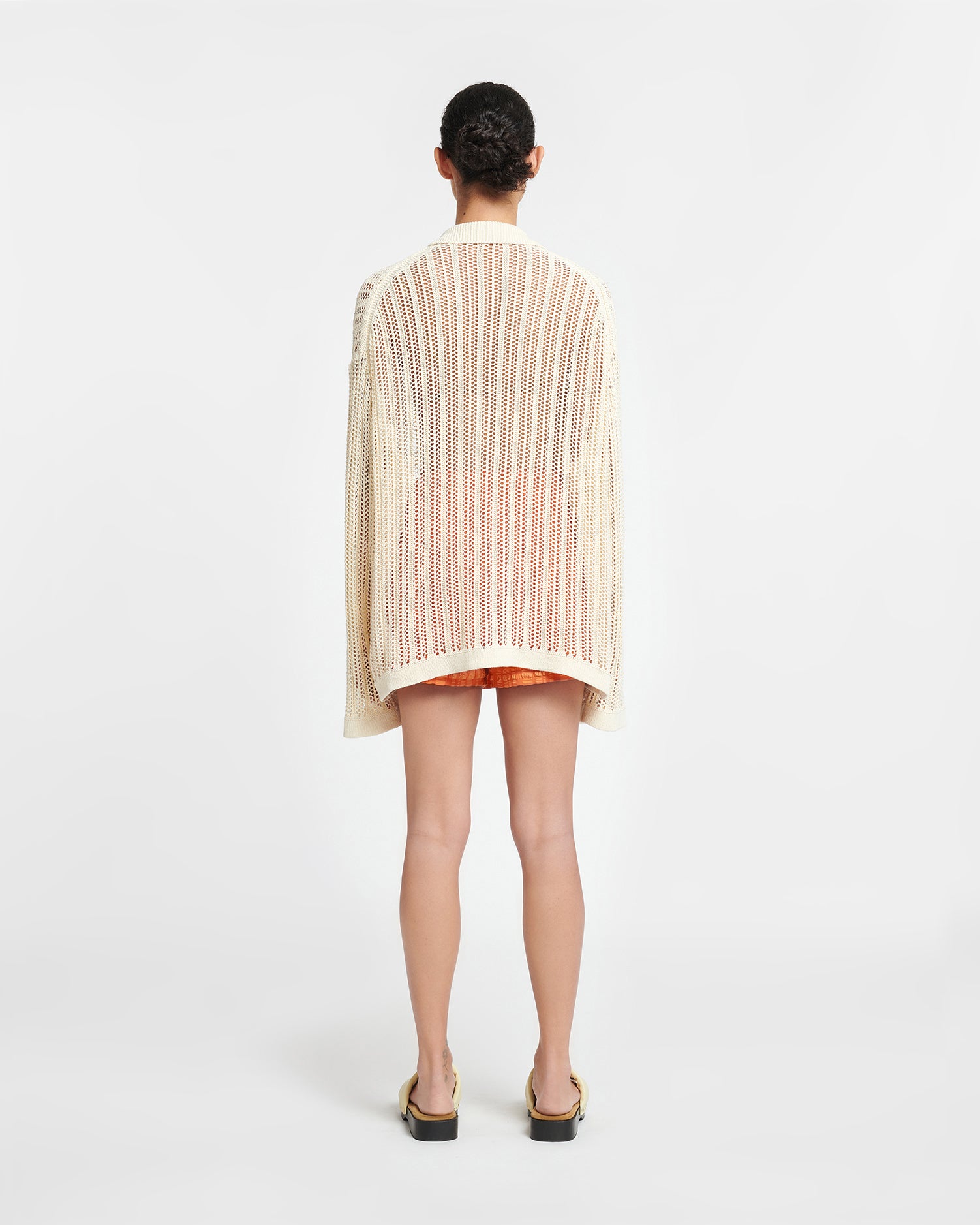 Jiske - Crochet Shirt - Creme – Nanushka