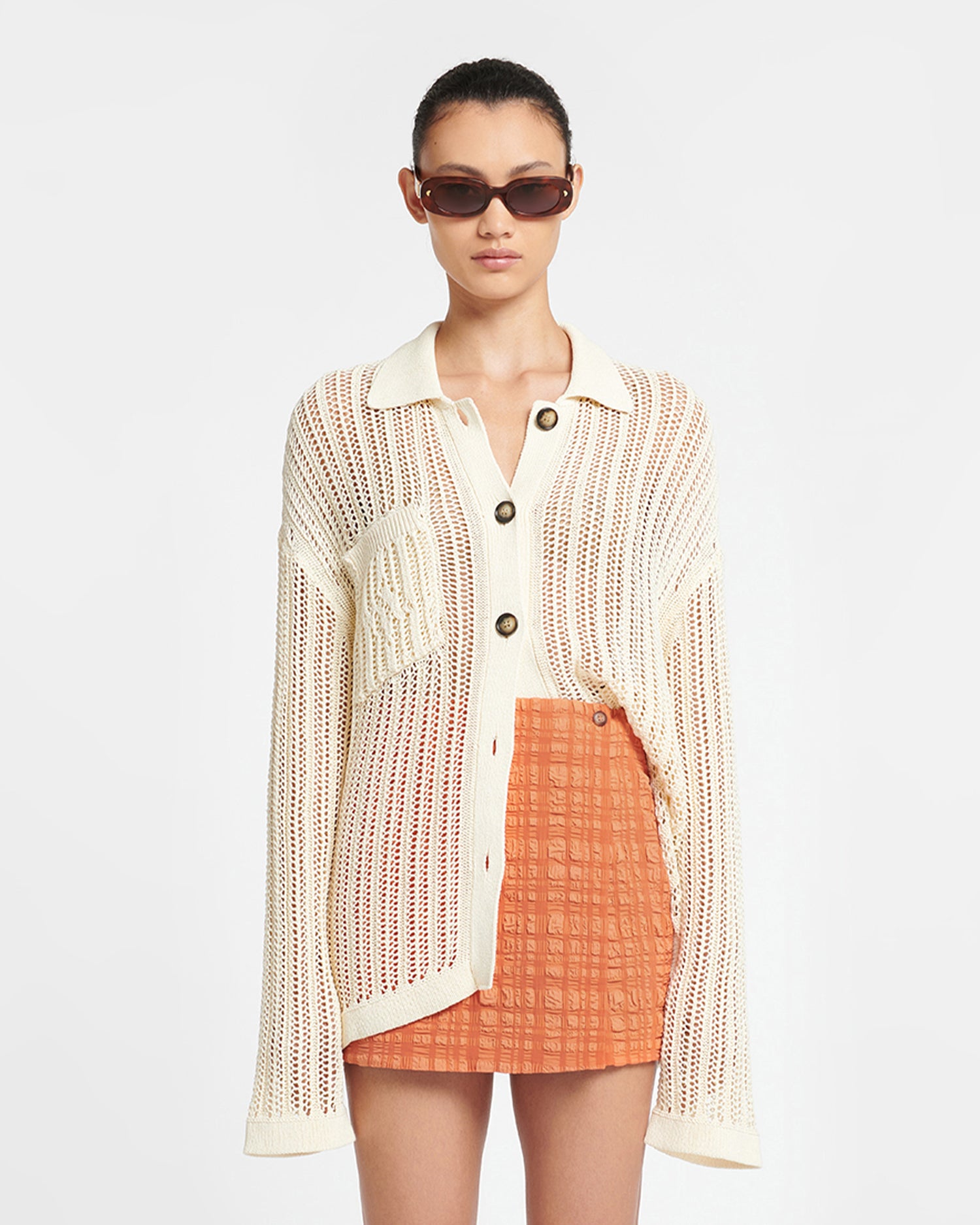 Nanushka Off-White Laran Cardigan