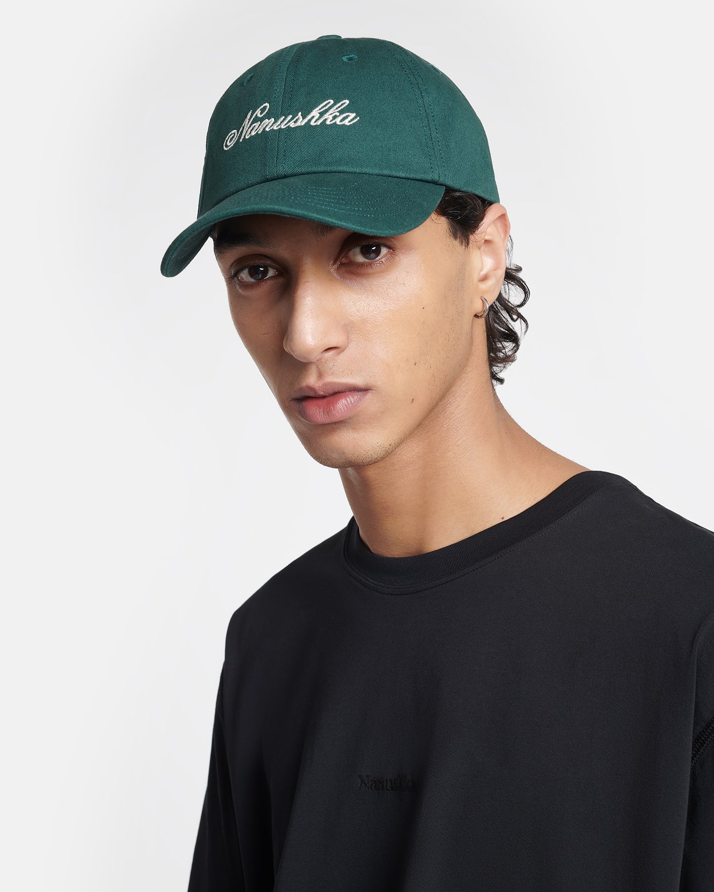 Val - Calligraphy Baseball Cap - Pine Green