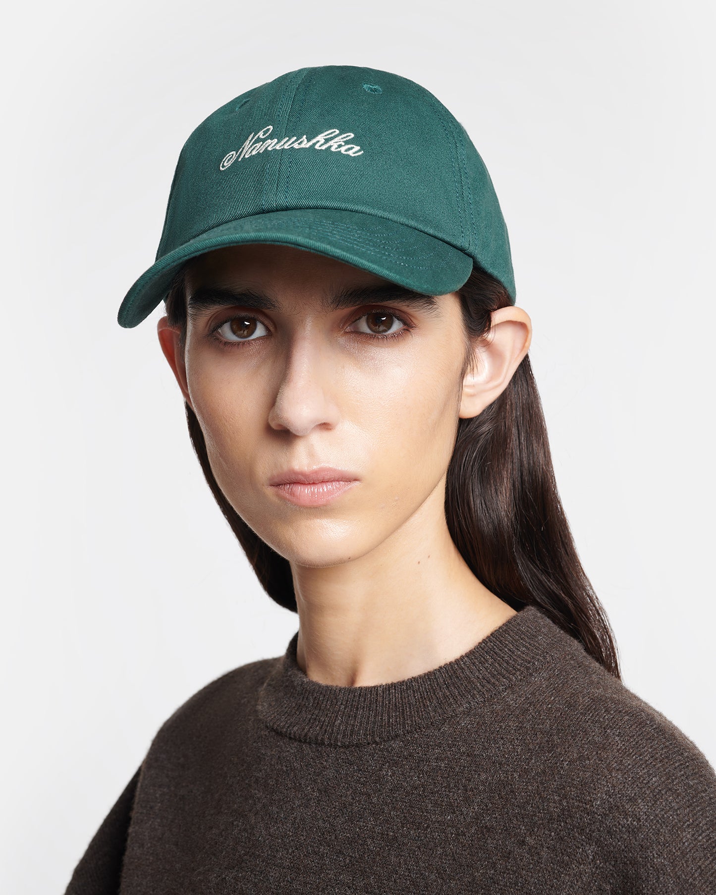 Val - Calligraphy Baseball Cap - Pine Green