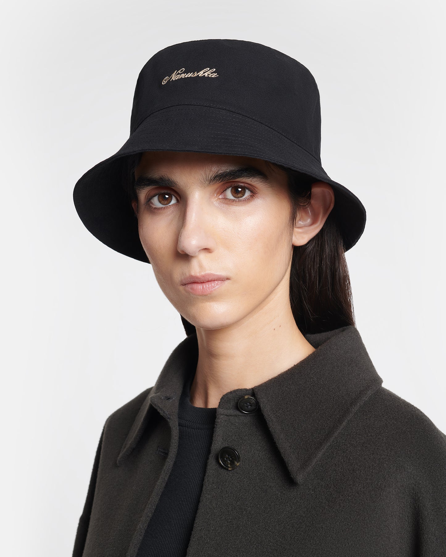 Caran - Signature Calligraphy Bucket Hat - Black