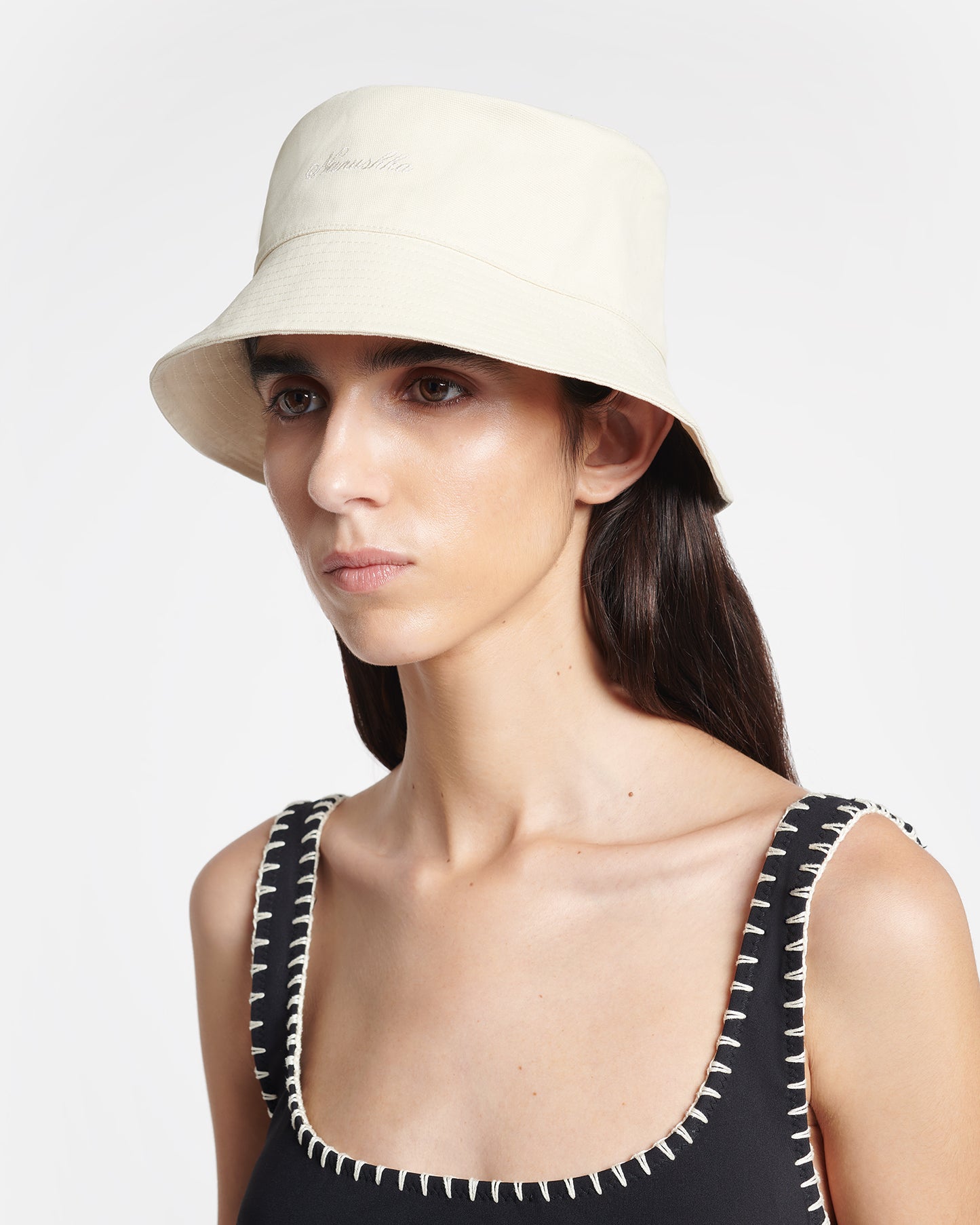 Caran - Signature Calligraphy Bucket Hat - Shell