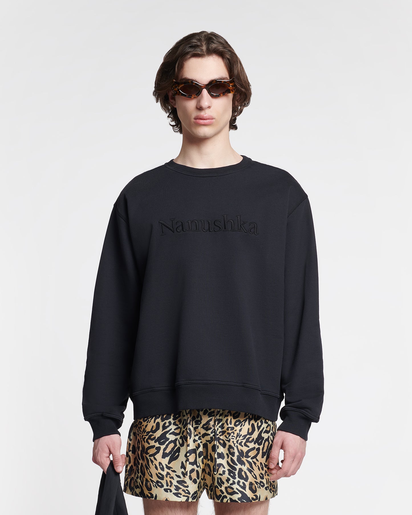 Remy - Cotton-Fleece Sweatshirt  - Black