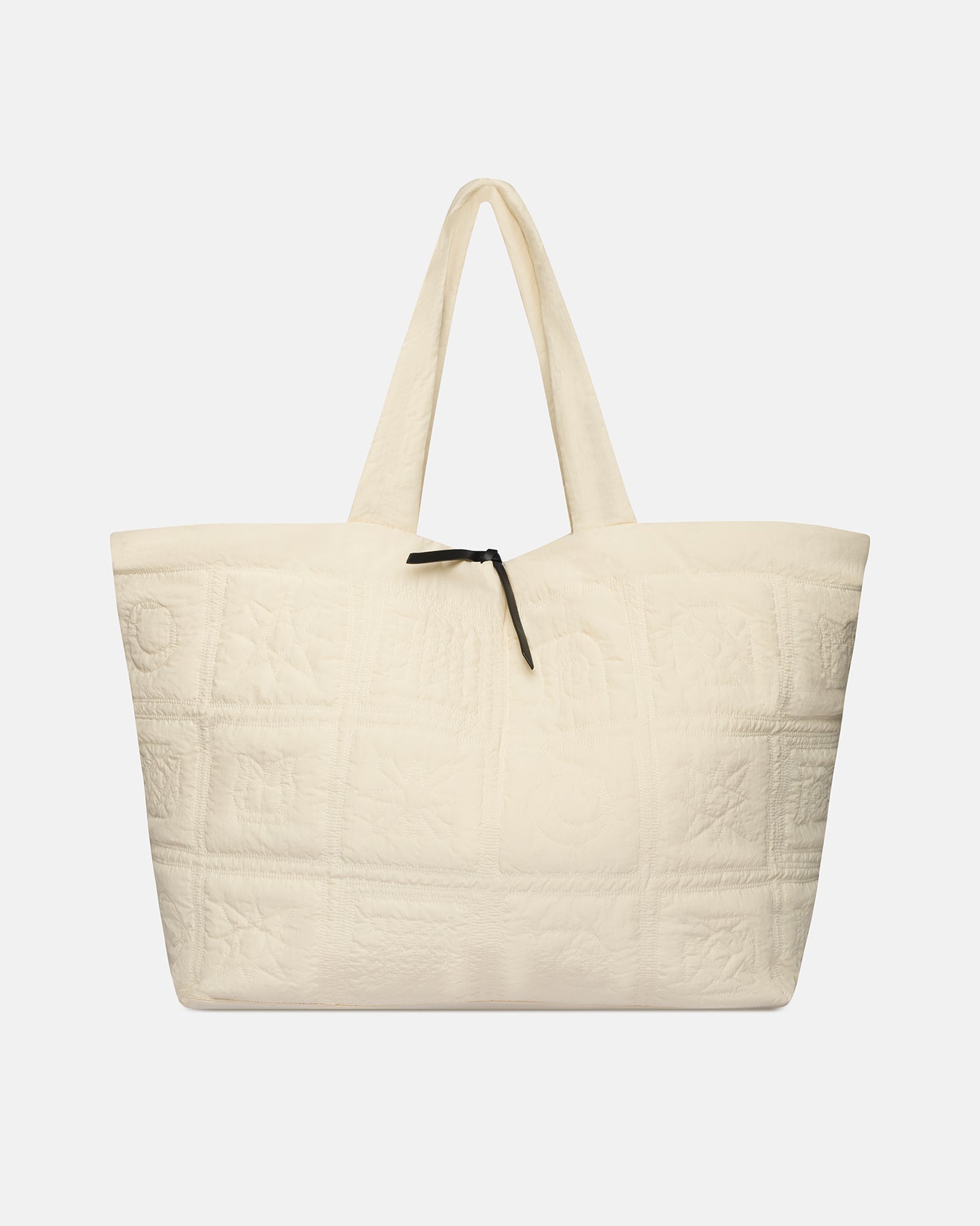 Symbol - Quilted Tech-Poplin Tote - Creme