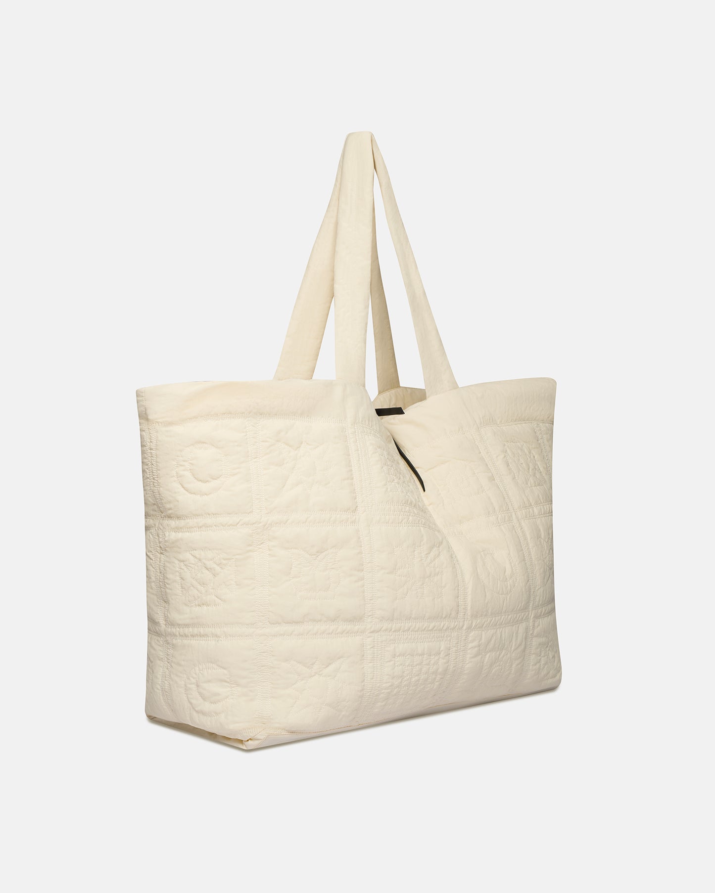 Symbol - Quilted Tech-Poplin Tote - Creme