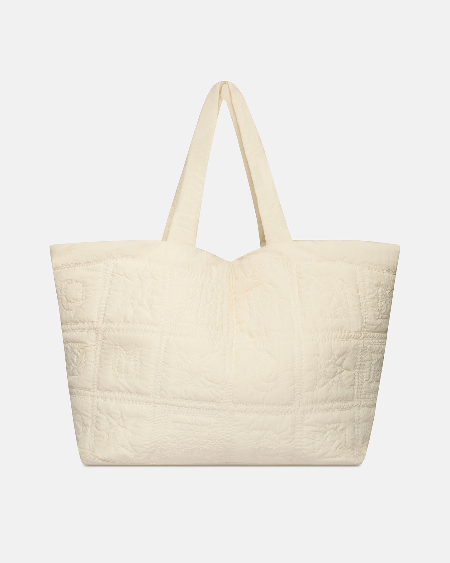 Symbol - Quilted Tech-Poplin Tote - Creme