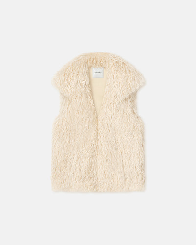 Ried - Faux Racka Fur Vest - Creme