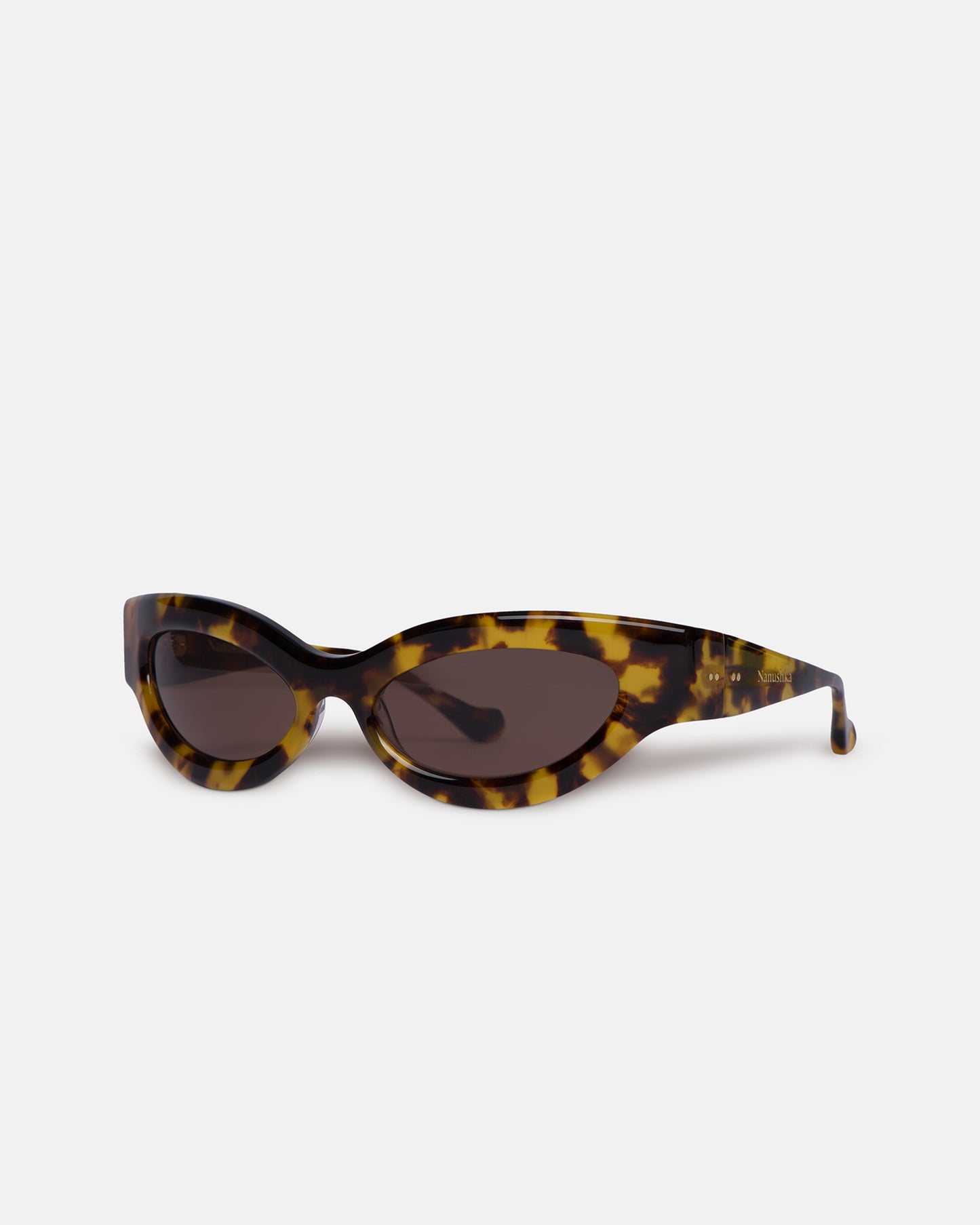 Trysta - Bio-Plastic Wrap Sunglasses - Dark Amber