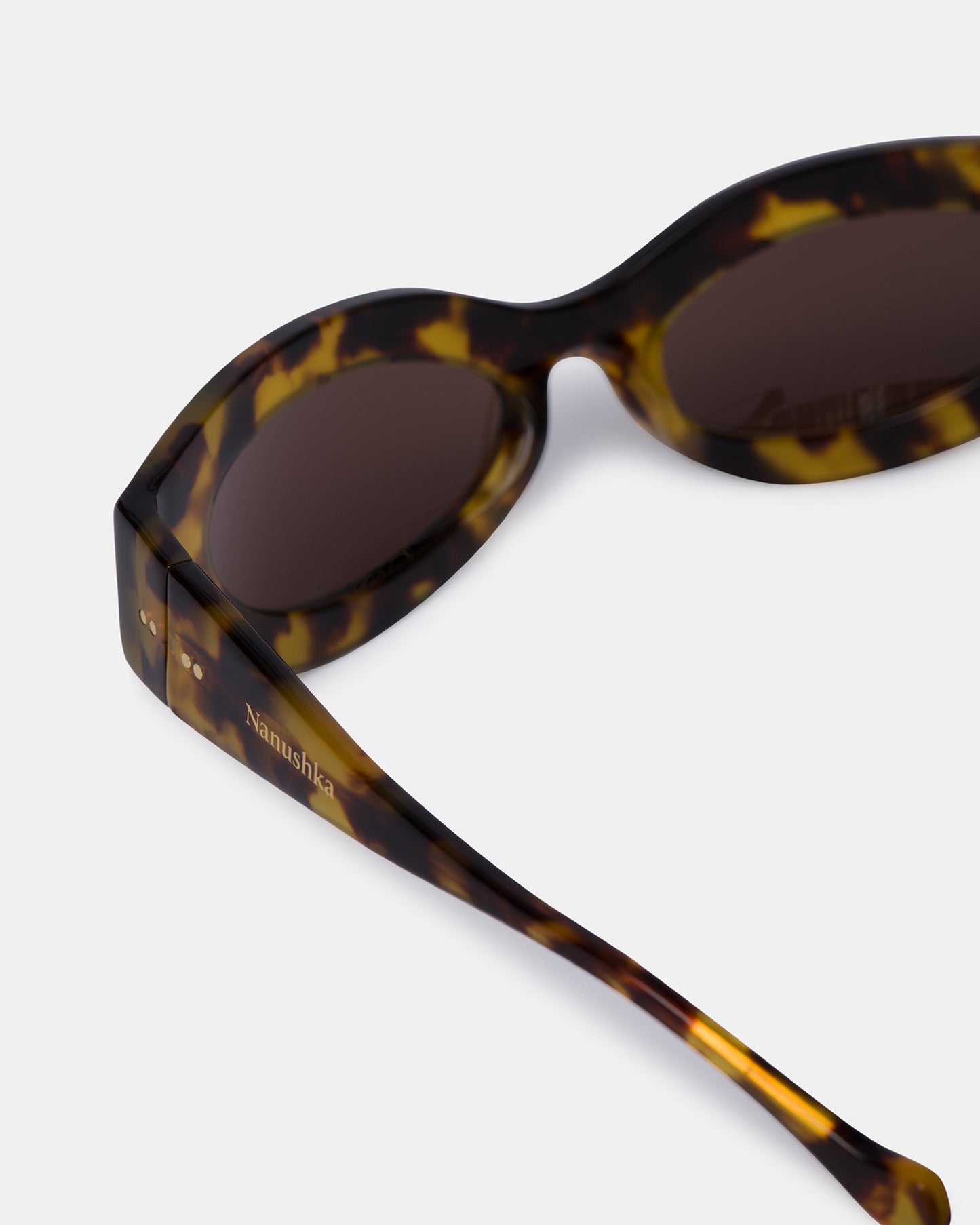 Trysta - Bio-Plastic Wrap Sunglasses - Dark Amber