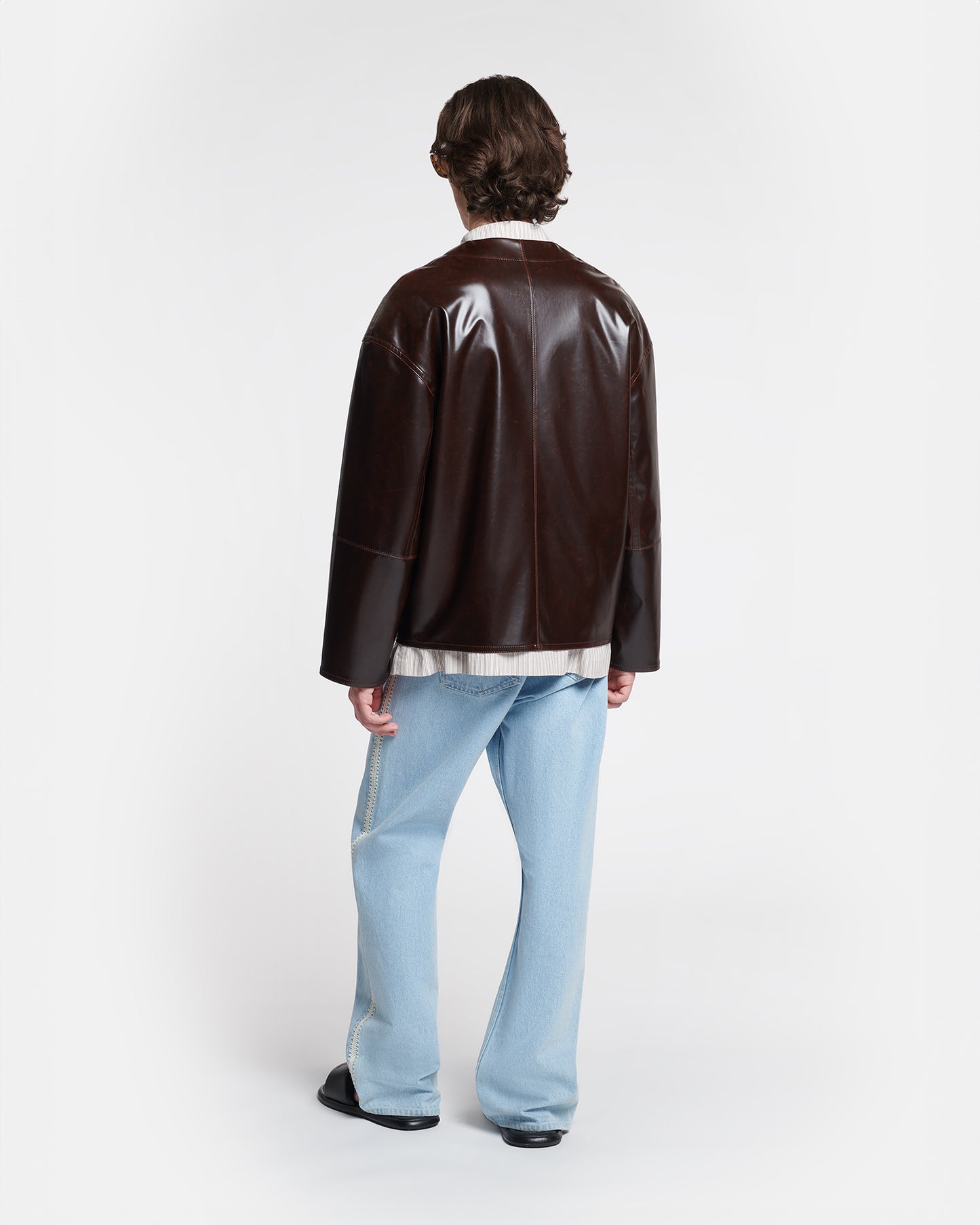 Edee - Alt Vintage Leather Jacket - Dark Brown