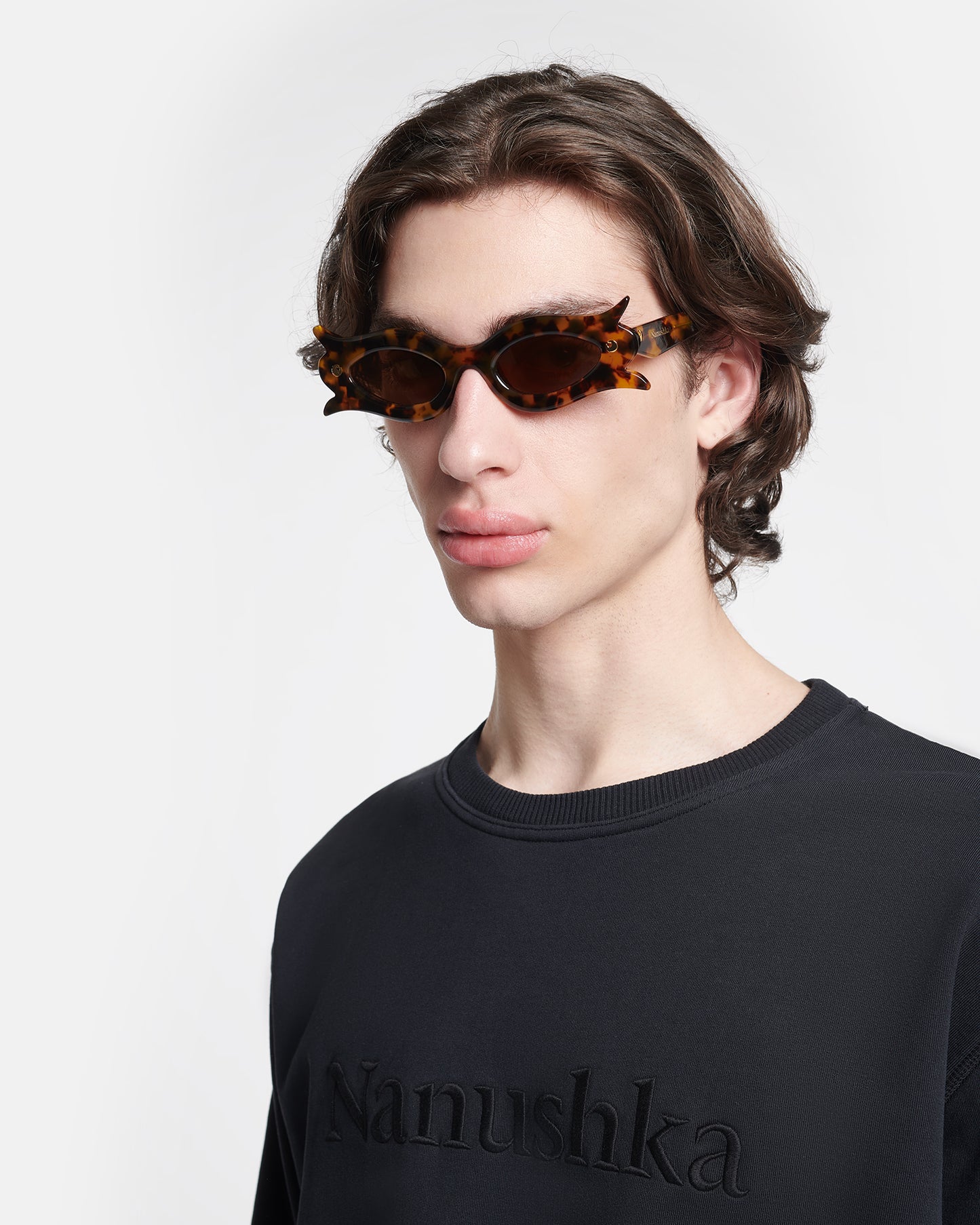 Tully - Bio-Plastic Floral-Shaped Sunglasses - Dark Amber