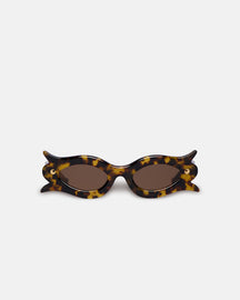 Tully - Bio-Plastic Floral-Shaped Sunglasses - Dark Amber