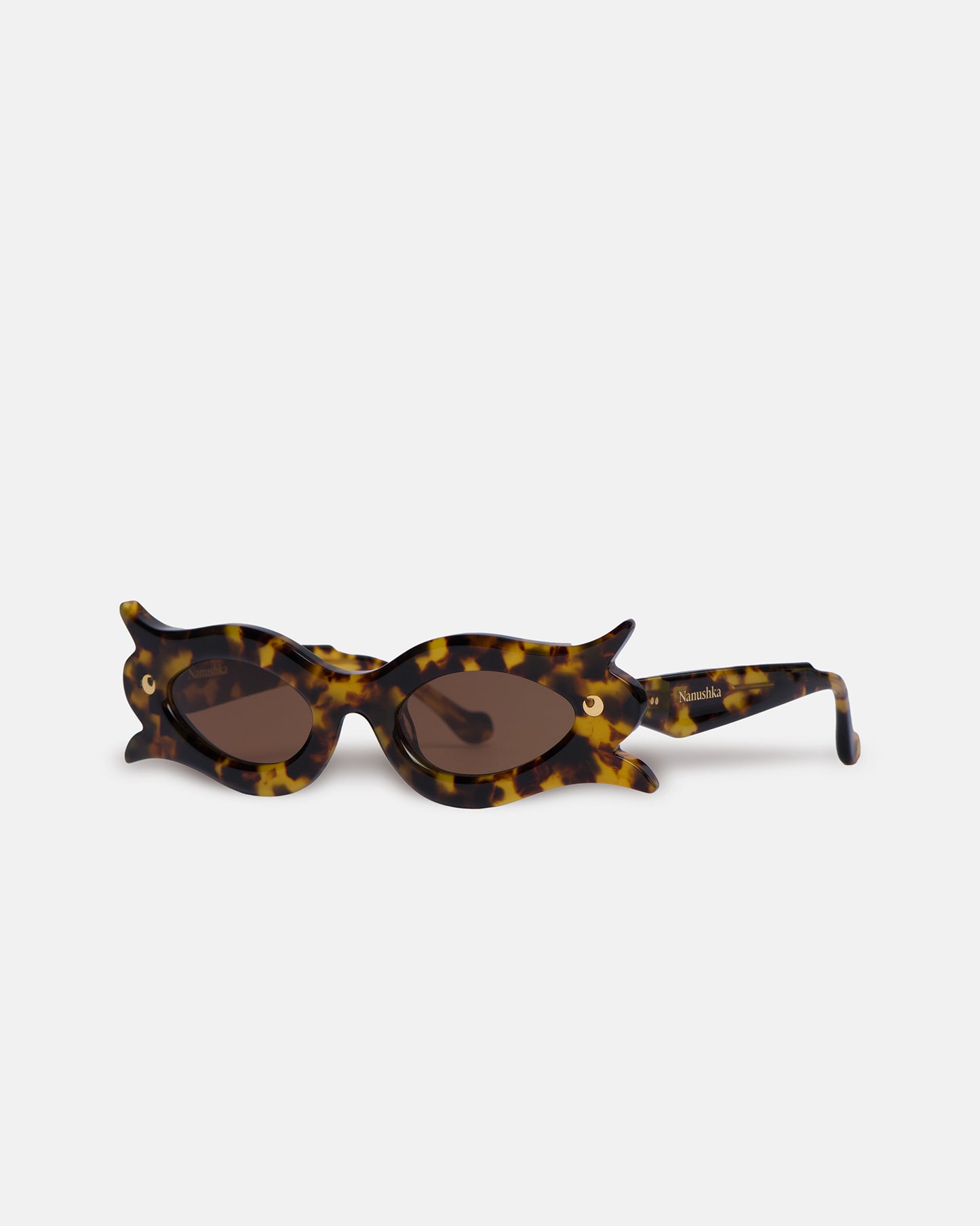 Tully - Bio-Plastic Floral-Shaped Sunglasses - Dark Amber