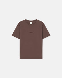 Reece - Embroidered Cotton-Jersey T-Shirt - Nutmeg