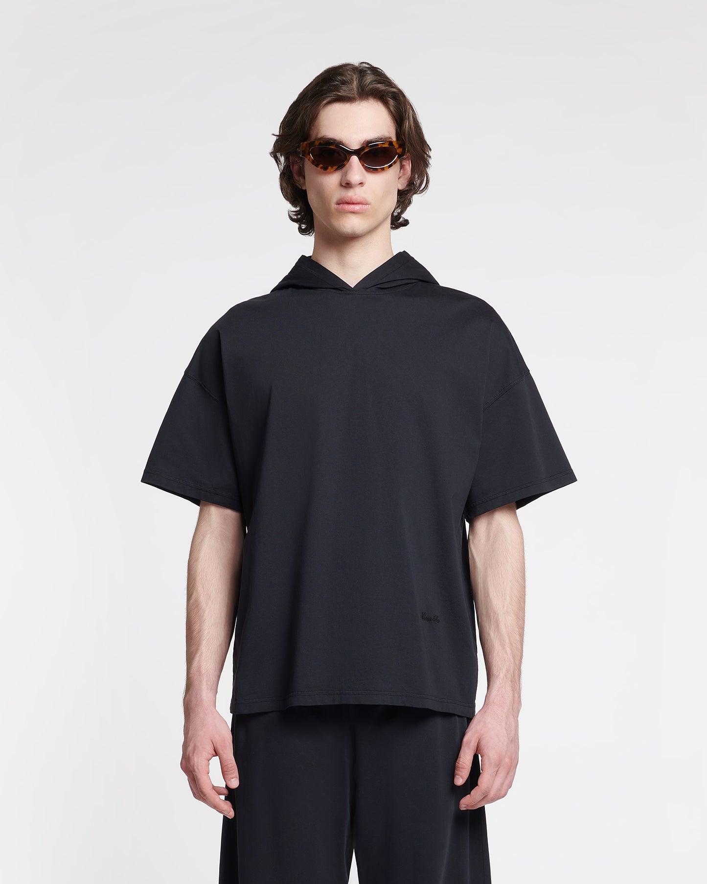 Kacper - Cotton-Jersey Hooded T-Shirt - Black