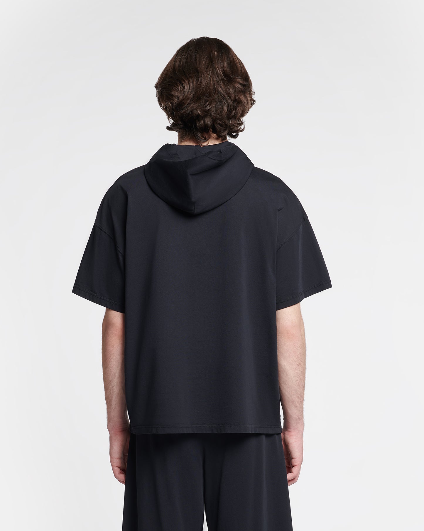 Kacper - Cotton-Jersey Hooded T-Shirt - Black