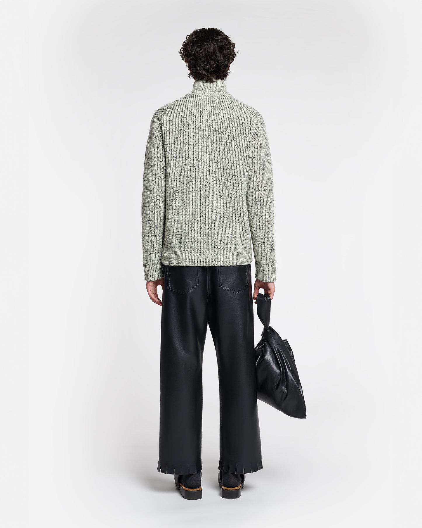 Sonni - Cashmere-Blend Mouline Cardigan - Black/ Moon Mouline