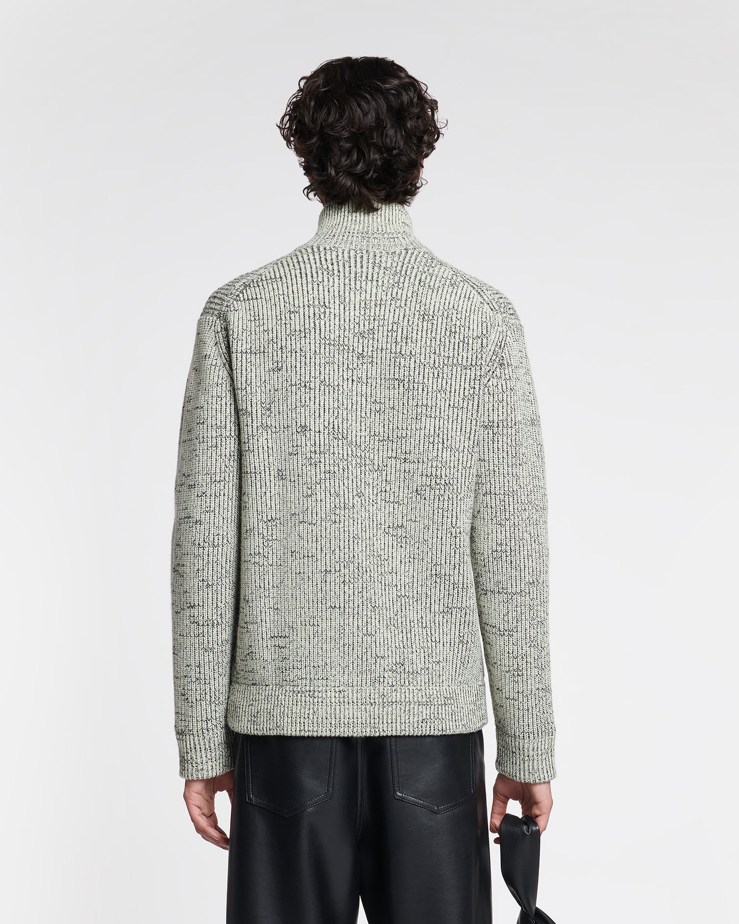 Sonni - Cashmere-Blend Mouline Cardigan - Black/ Moon Mouline