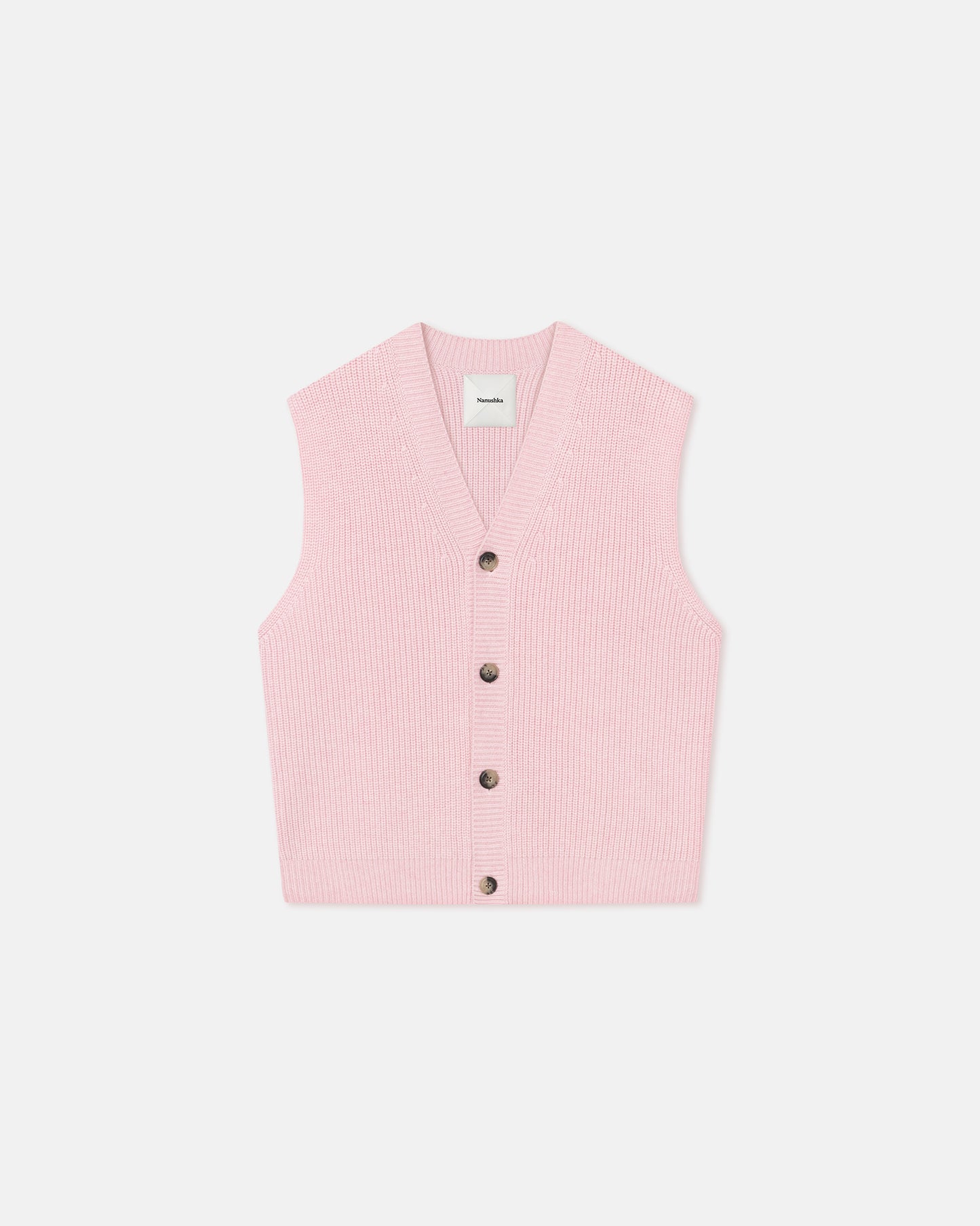 Terence - Cashmere-Blend Vest - Light Pink