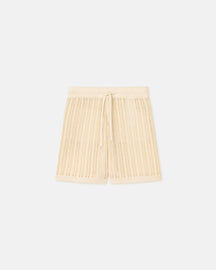 Jael - Paper-Crochet Shorts - Creme