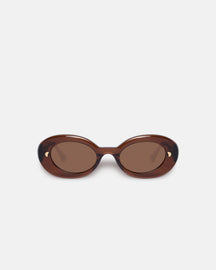 Giva - Bio-Plastic Oval Sunglasses - Brown