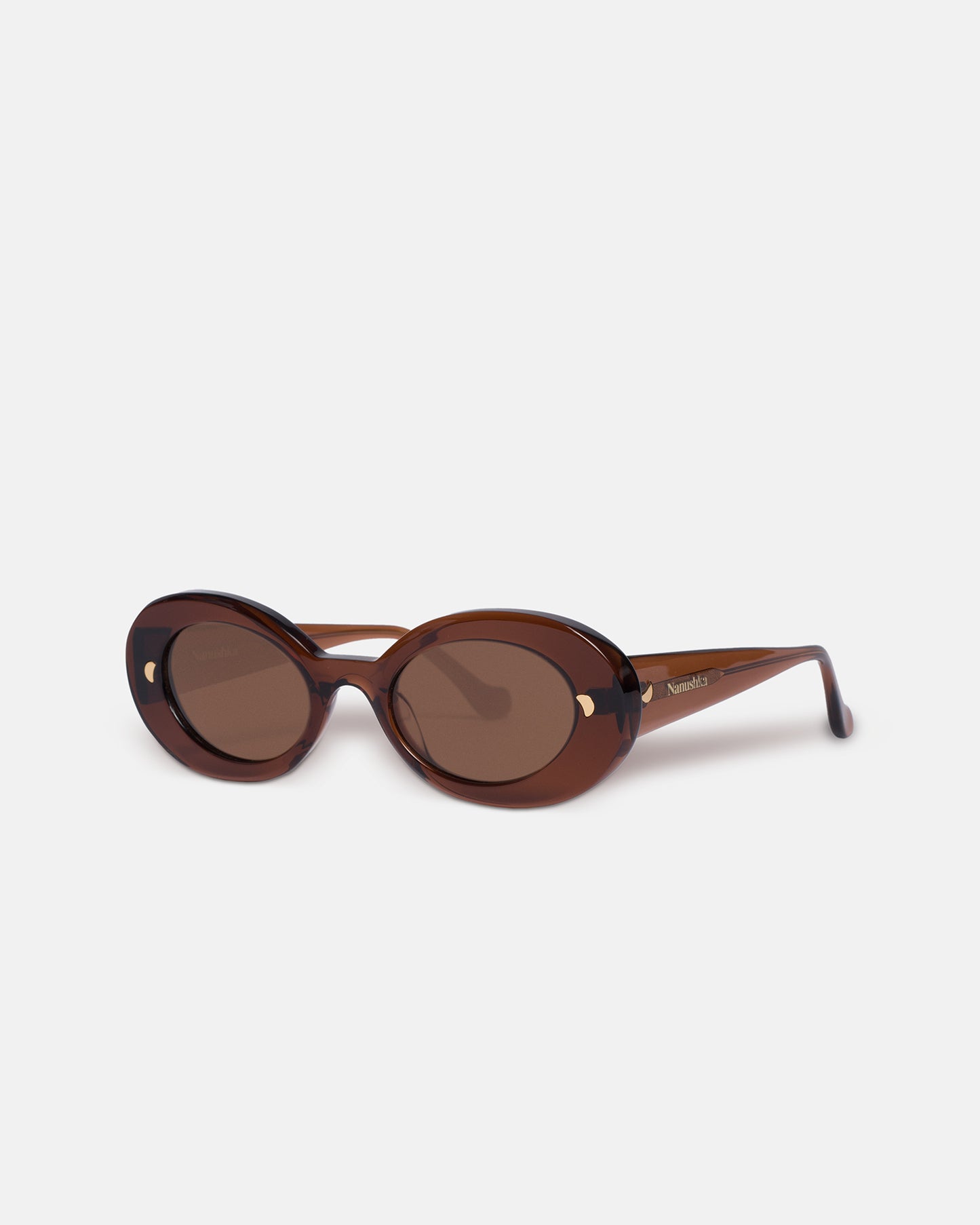 Giva - Bio-Plastic Oval Sunglasses - Brown