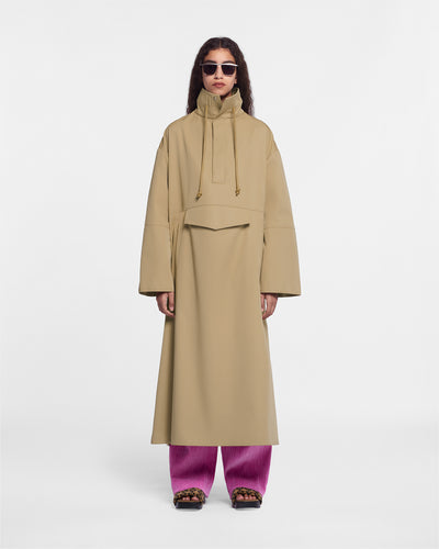 Cyrille - Sale Bonded Trench Pullover Coat - Beige