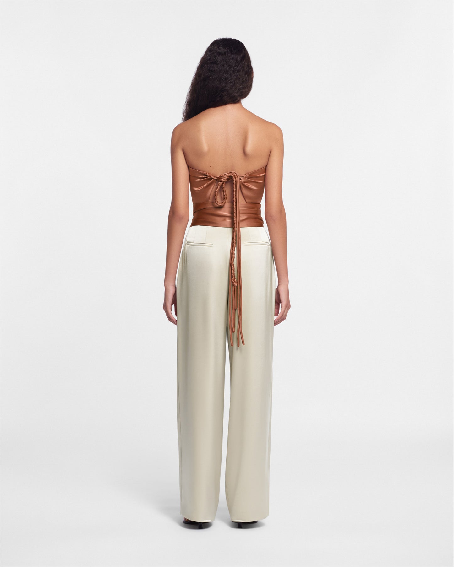 Dae - Sale Slip Satin Belt - Brown Terra