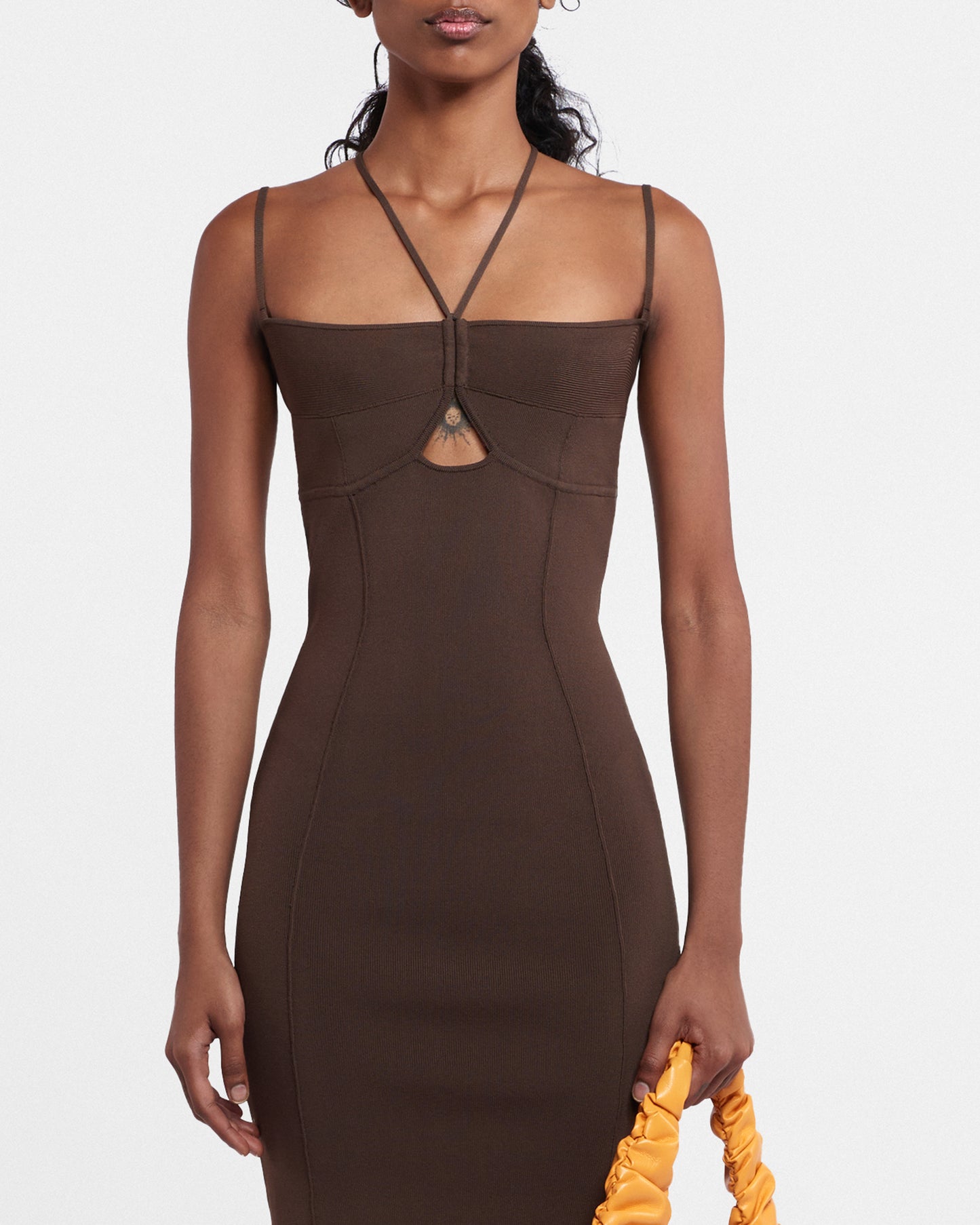 Deanne - Sale Double-Strap Dress - Bitter Chocolate