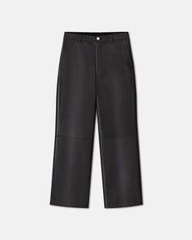 Vidia - Regenerated Leather Straight-Leg Pants - Black