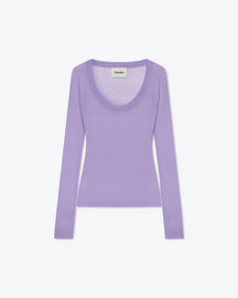 Amya - Sale Merino Wool Top - Lilac Pf23