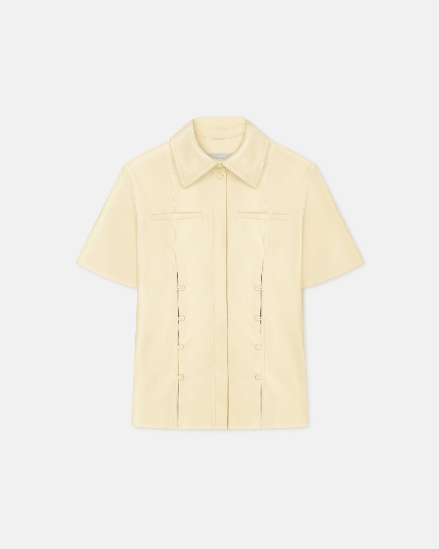 Lani - Okobor™ Alt-Leather Shirt Moon - – Nanushka