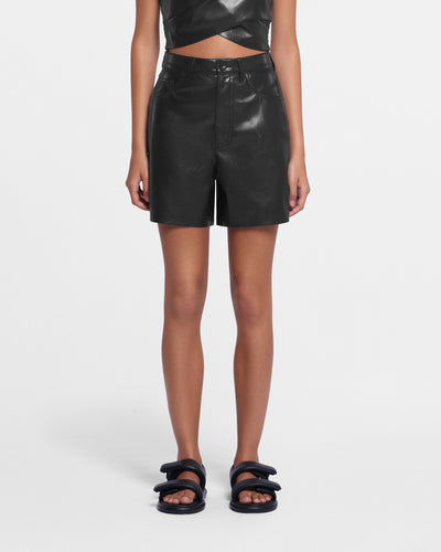 Leana - Sale Okobor™ Alt-Leather Shorts - Black