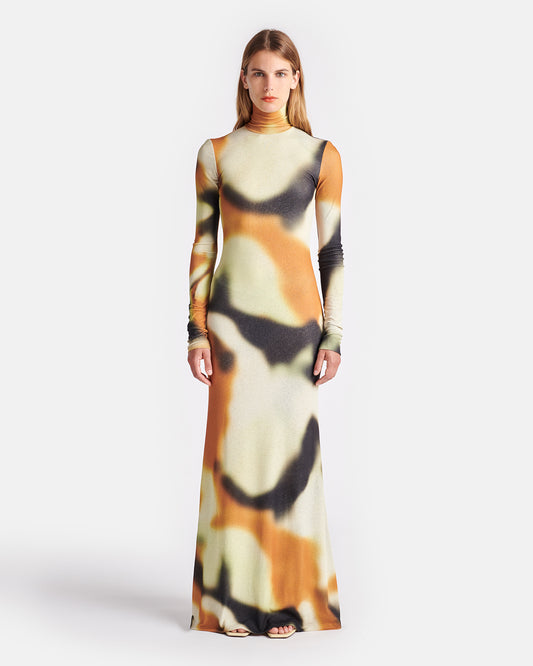 Nemy - Printed Mesh-Jersey Maxi Dress - Smudged Graffiti