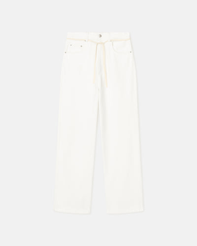 Sato - Belted Denim Pants - Off White