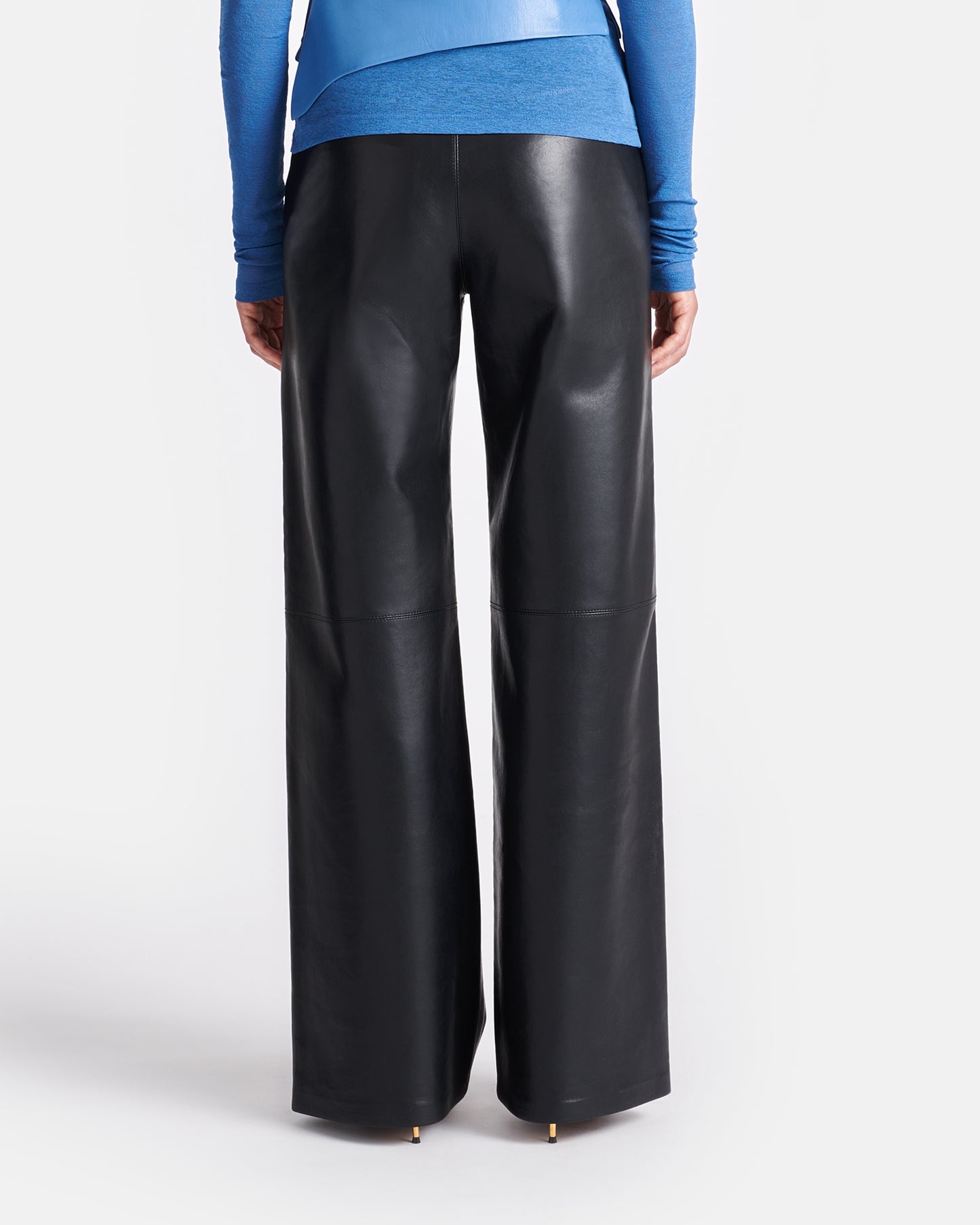 Hayes - Regenerated Leather Straight-Leg Pants - Black