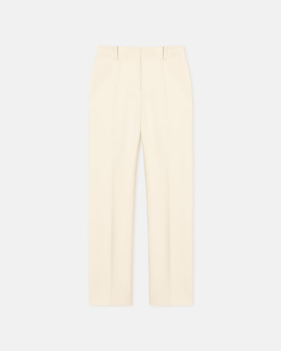 Loren - Double Suiting Straight-Leg Pants - Creme